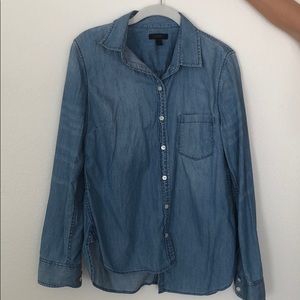 J Crew denim blue button-up